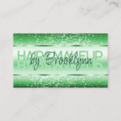 エレガントグリッター製品ラベル薄い明るい緑 名刺 (正面)