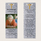 エレガントグリッター追悼ブックマーク (正面&裏面)