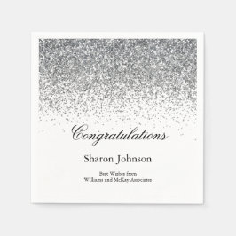 エレガントグリッター退職パーティー スタンダードカクテルナプキン