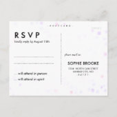 エレガントグリッター金ゴールドスクリプトRSVPポストカード インビテーションポストカード (裏面)