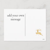 エレガントグリッター金ゴールドハッピーニューイヤー シーズンポストカード (裏面)