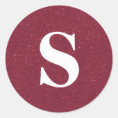 エレガントグリッター金ゴールドモノグラム封筒用シール ラウンドシール (正面)