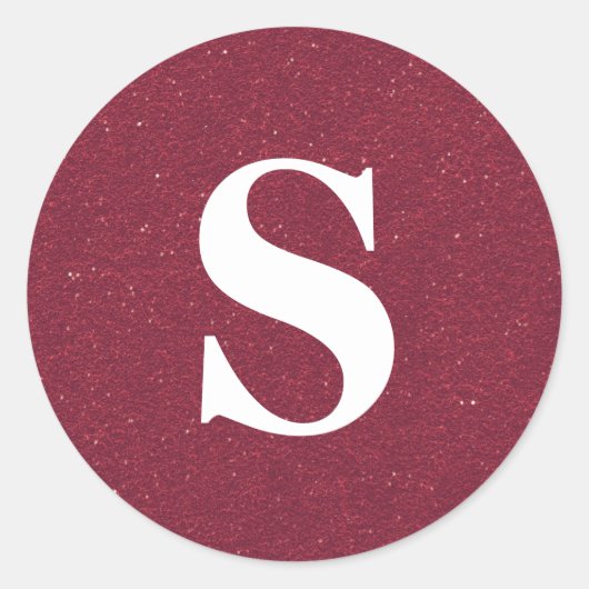 エレガントグリッター金ゴールドモノグラム封筒用シール ラウンドシール (正面)