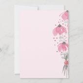 エレガントグリッター金ゴールド書道フローラ誕生日 招待状 (裏面)