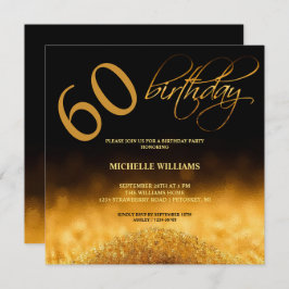 エレガントグリッター金ゴールド書道誕生日