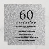 エレガントグリッター銀書道誕生日 (正面/裏面)