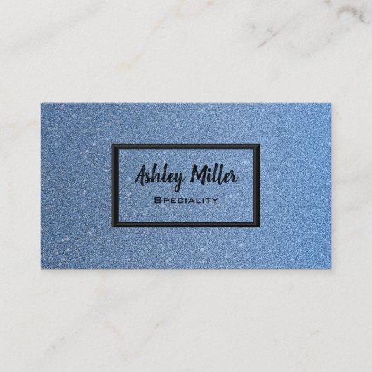 エレガントグリッター青空 名刺 (正面)