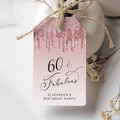 エレガントグリッター60th誕生日パーティーありがとう ギフトタグ