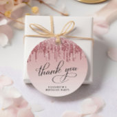 エレガントグリッター60th誕生日パーティーありがとう フェイバータグ