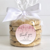 エレガントグリッター60th誕生日パーティーありがとう ラウンドシール