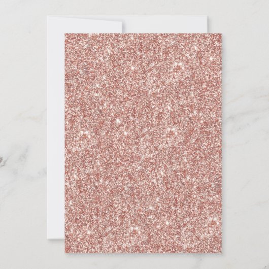 エレガントグリッター |フィフティ&ファブラス誕生日 招待状 (裏面)