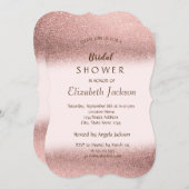 エレガントグリッター《写真》ぼけ味ブライダルシャワー 招待状 (正面/裏面)