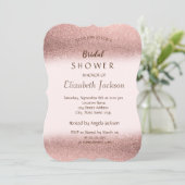 エレガントグリッター《写真》ぼけ味ブライダルシャワー 招待状 (スタンド正面)