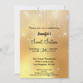 エレガントグリッターSweet sixteen 招待状 (正面)