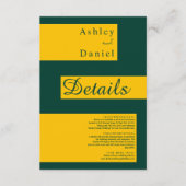 エレガントグリミニマルンと金ゴールドモダンシック結婚ズ エンクロージャーカード (正面)