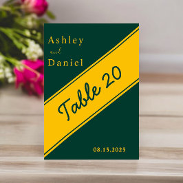 エレガントグリモダンーン&金ゴールドラグジュアリーシック結婚ズ テーブルナンバー