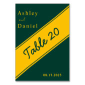 エレガントグリモダンーン&金ゴールドラグジュアリーシック結婚ズ テーブルナンバー (裏面)