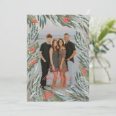 エレガントグリーナリーホリデーフレームホリデーカード シーズンカード (スタンド正面)