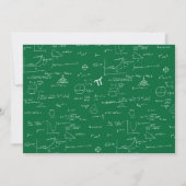 エレガントグリーンの数学の公式 卒業 サンキューカード (裏面)