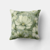 エレガントグリーンウォーターカラーフローラ葉植物学校 クッション