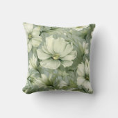 エレガントグリーンウォーターカラーフローラ葉植物学校 クッション