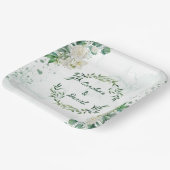 エレガントグリーンウォーター結婚スプラッシュ紙プレート ペーパープレート (傾斜あり)