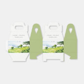 エレガントグリーンウォーター色の国の側ヒルズ結婚 フェイバーボックス (折り畳みなし)