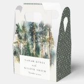 エレガントグリーンウォーター色ウッドランド結婚フォレスト フェイバーボックス (オープン)