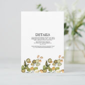 エレガントグリーンボタニカルウェディング エンクロージャーカード (スタンド正面)
