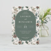 エレガントグリーンボタニカル 招待状 (スタンド正面)