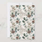 エレガントグリーンボタニカル 招待状 (裏面)