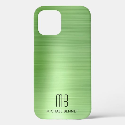エレガントグリーンモノグラム Case-Mate iPhoneケース (裏面)