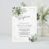 エレガントグリーンリー金ゴールドコンフェティ結婚ズ詳細 エンクロージャーカード (スタンド正面)