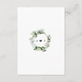 エレガントグリーンリー金ゴールドコンフェティ結婚ズ詳細 エンクロージャーカード (裏面)