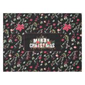 エレガントグリーン離れ金ゴールドとレッドホリーベリー テーブルクロス (正面(横))