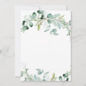 エレガントグリーン |ブライダルシャワー 招待状 (裏面)