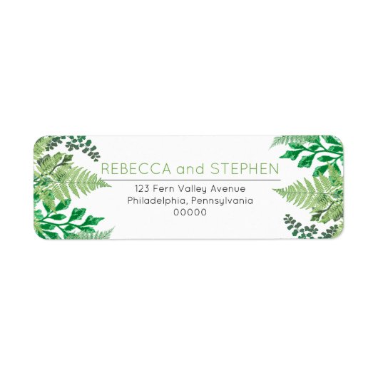 エレガントグリーン | Wild Ferns 結婚's ラベル (正面)