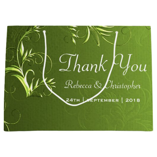 エレガントグリ結婚ンさん ラージペーパーバッグ (正面)