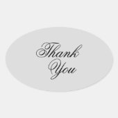エレガントグレイとク感謝していロク 楕円形シール (正面)