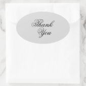 エレガントグレイとク感謝していロク 楕円形シール (バッグ)