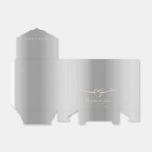 エレガントグレイウェディング フェイバーボックス (折り畳みなし)