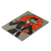 エレガントグレイハウンドと赤の傘 ノートブック (左側)