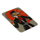 エレガントグレイハウンドと赤の傘 マグネット (右側)