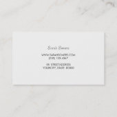 エレガントグレイモダンフェイクブ銀ストライプの 名刺 (裏面)