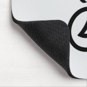 エレガントグレーのミニマモダンリストイニシャル マウスパッド (コーナー)