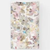 エレガントグレー水色バラ 横断幕 (縦)