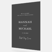 エレガントグレー透明ミニマル結婚の アクリルサイン (傾斜)