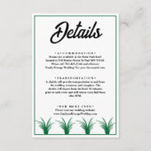 エレガントグ素朴リーグラス秋の結婚式詳細 エンクロージャーカード (正面)