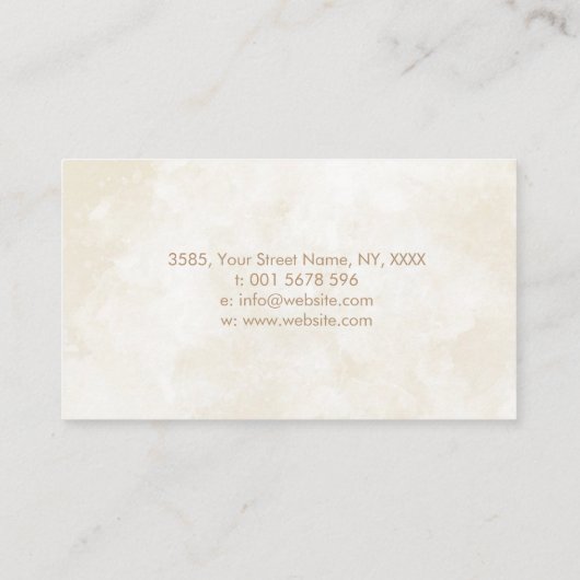 エレガントケルト結び目模様オーナメント-ヴィンテージ金ゴールド 名刺 (裏面)