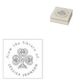 エレガントケルト結び目模様シャムロックカスタム図書館本 ラバースタンプ (押印)